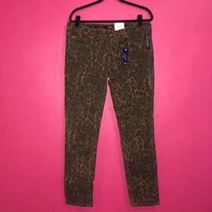 (NWT) Cheetah print skinny jeans by a.n.a.